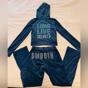 Juicy Couture Tracksuit Juicy x Kraft Mayo Collab Blue Set teal Y2K Size S🔥RARE🔥